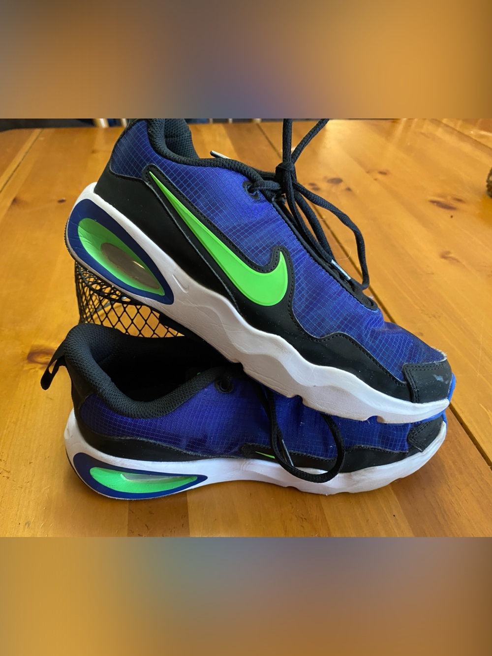Nike Kids Blue and Green Athletic Sneakers